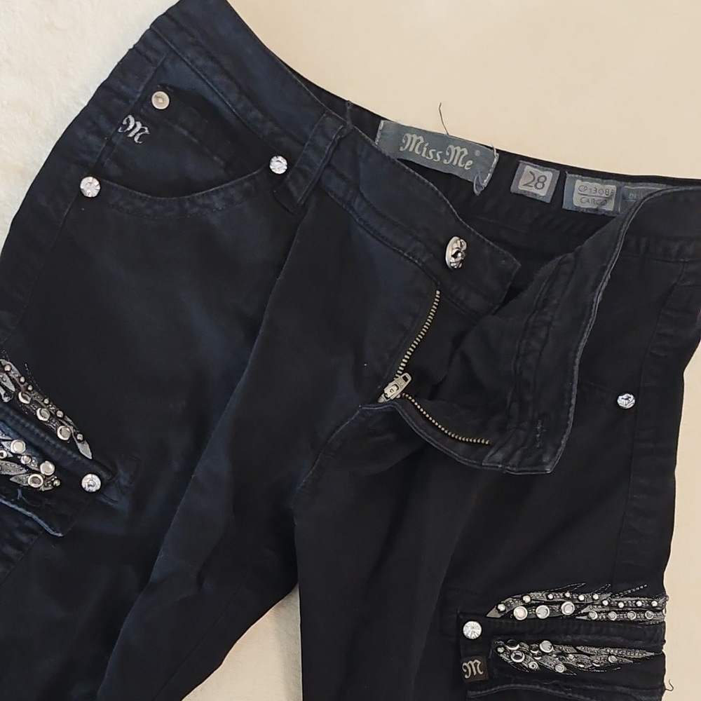 Miss Me Women's Black Jeans with Rhinestone Accents